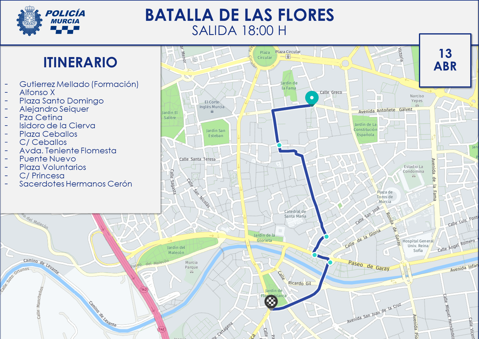 Itinerario del desfile