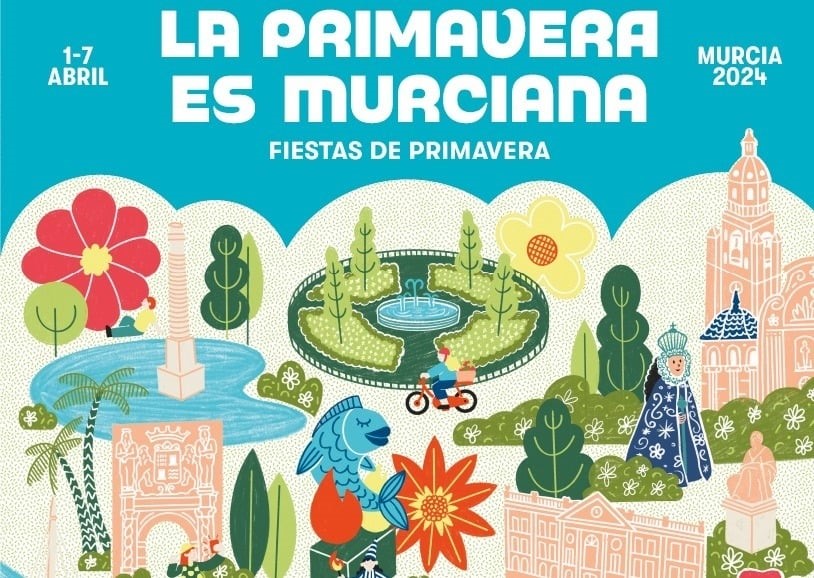 Cartel de las fiestas de primavera de 2024